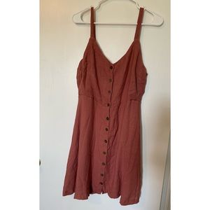 Lush Dress - Real Button Down - Dark Blush